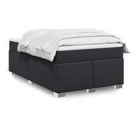 vidaXL Cama box spring con colchón cuero sintético negro 120x190 cm