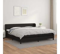 Cama con somier y colchón vidaXL, color , 200x200 cm, tapizada en cuero sintético