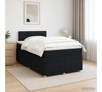 vidaXL Cama Box Spring con colchón Negro 120 x 190 cm Tela
