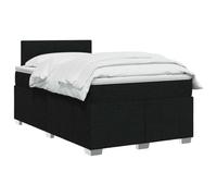 vidaXL Cama Box Spring con colchón Negro 120 x 190 cm Tela