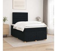 vidaXL Cama box spring con colchón Negro 120 x 200 cm Tela