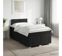 vidaXL Cama box spring con colchón Negro 120 x 200 cm Tela