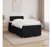 vidaXL Cama box spring con colchón Negro 120 x 200 cm Tela