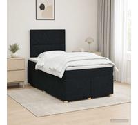 vidaXL Cama box spring con colchón Negro 120 x 200 cm Tela