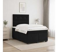 vidaXL Cama box spring con colchón Negro 120 x 200 cm Terciopelo