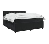vidaXL Cama Box Spring con colchón Negro 140 x 190 cm Terciopelo