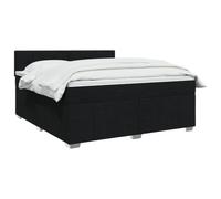 vidaXL Cama Box Spring con colchón Negro 140 x 200 cm Tela