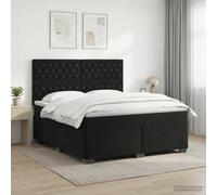 vidaXL Cama Box Spring con colchón Negro 140 x 200 cm Terciopelo