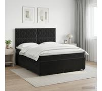 vidaXL Cama Box Spring con colchón Negro 160 x 200 cm Terciopelo