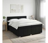 vidaXL Cama box spring con colchón Negro 200 x 200 cm Tela