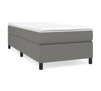 vidaXL Cama box spring con colchón tela gris oscuro 90x190 cm
