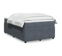vidaXL Cama box spring con colchón terciopelo gris oscuro 120x200 cm