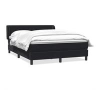 vidaXL Cama box spring con colchón terciopelo negro 160x210 cm