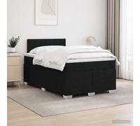 vidaXL Cama con Base Tapizada, Colchón y Luz LED Negro 120 x 190 cm