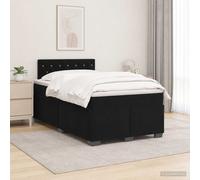 vidaXL Cama con Base Tapizada, Colchón y Luz LED Negro 120 x 200 cm