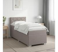 vidaXL Cama con Base Tapizada, Colchón y Luz LED Topo 80 x 200 cm Tela