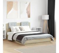 Cama Con Cabecero Madera De Ingeniería Roble Sonoma 120x190 Cm Vidaxl