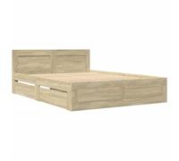 vidaXL Cama con cabecero Madera de ingeniería Roble Sonoma 140x200 cm
