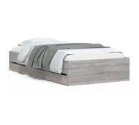 vidaXL Cama con cajones madera de ingeniería gris Sonoma 90x190 cm
