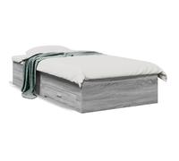 vidaXL Cama con cajones madera de ingeniería gris Sonoma 90x190 cm