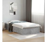 vidaXL Cama con cajones madera ingeniería gris hormigón 100x200 cm