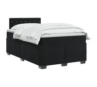 vidaXL Cama con canapé Spring, colchón y LED negro 120 x 190 cm terciopelo