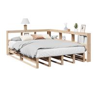 vidaXL Cama con estantería sin colchón madera maciza de pino 160x200cm