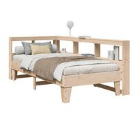 vidaXL Cama con estantería sin colchón madera maciza de pino 90x190 cm