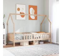 vidaXL Cama infantil tipo casita, 90x190 cm, madera maciza de pino
