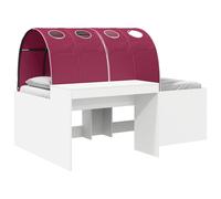 vidaXL Cama con Túnel 3 uds. 118,6 x 193,2 x 75,1 cm Multicolor Blanco y rojo