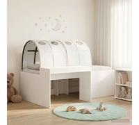 vidaXL Cama con Túnel 3 uds. Blanco Madera de ingeniería
