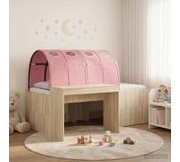 vidaXL Cama con túnel 3 piezas – Roble Sonoma y rosa, moderna, ahorro de espacio