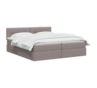 vidaXL Cama de almacenamiento LED con colchón, color pardo, 180 x 200 cm | Grandes compartimentos debajo de la cama maximizan el espacio, diseño elegante con bordes claros que se adaptan a cualquier