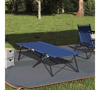 vidaXL Cama de Camping Plegable Azul 206 x 76 x 74 cm Oxford y acero