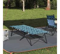 vidaXL Cama de Camping Plegable Bosque 206 x 76 x 74 cm Oxford y acero