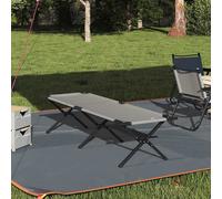 vidaXL Cama de Camping Plegable Gris 193 x 69 x 45 cm Tela Oxford