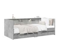 vidaXL Cama de día con cajón Gris Hormigón Madera de ingeniería