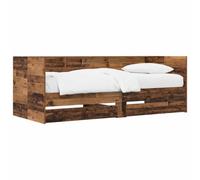 vidaXL Cama de día con cajón Madera Envejecida Madera de ingeniería