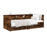 vidaXL Cama de día con cajón Roble Ahumado Madera de ingeniería
