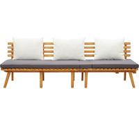 vidaXL: Cama de día para jardín, 200x65 cm, madera maciza de acacia