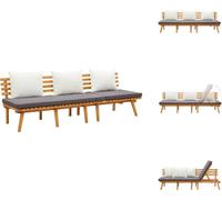 vidaXL: Cama de día para jardín, 200x65 cm, madera maciza de acacia - Camas y estructuras de cama