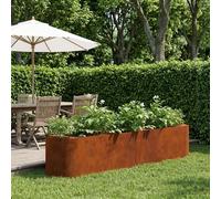 vidaXL Cama de Jardín Elevada Acero oxidado 200 x 40 x 40 cm