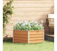 vidaXL Cama de Jardín Elevada Aspecto de madera 129 x 129 x 45 cm