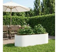 vidaXL Cama de Jardín Elevada Blanco 140 x 40 x 40 cm Acero