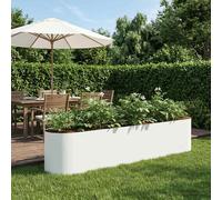 vidaXL Cama de Jardín Elevada Blanco 200 x 40 x 40 cm