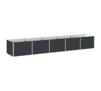 vidaXL Cama de Jardín Elevada Gris Antracita 400 x 80 x 55 cm