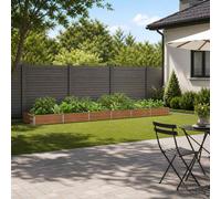 vidaXL Cama de Jardín Elevada Madera Marrón 480 x 80 x 24 cm