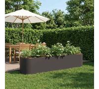 vidaXL Cama de Jardín Elevada Negro 200 x 40 x 40 cm