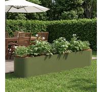 vidaXL Cama de Jardín Elevada Verde oliva 200 x 40 x 40 cm