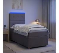 vidaXL Cama de muelles con LED y colchón Topo 100 x 200 cm Tela